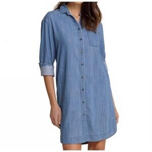 NEW SOUTHERN TIDE cam denim dress in medium wash indigo